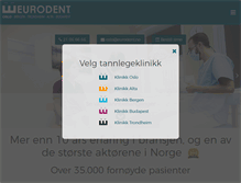 Tablet Screenshot of eurodent.no